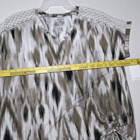 Westbound Woman petites Short Sleeve T Shirt w/ Shoulder Accents NWT - Picture 11 of 12